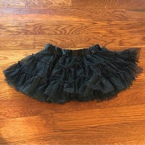 Koala Kids Black & Glittery Gold Fancy Tulle Tutu Baby Girls Size 3-6M